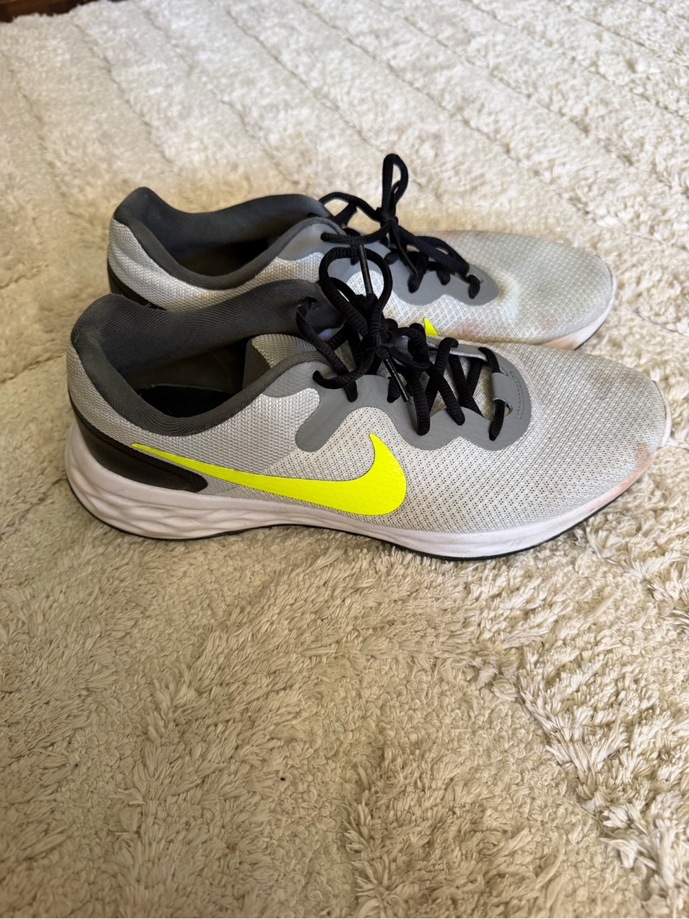 Nike Men’s Running Shoes - Gray, Black & Neon Yellow